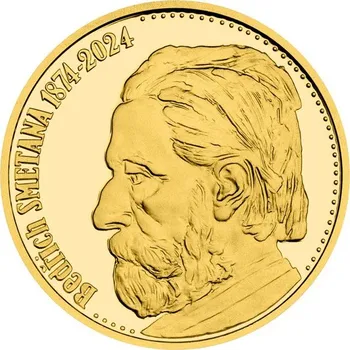 Zlatá půluncová medaile Bedřich Smetana proof