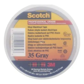 Izolační páska Elektrikářská páska, Šedá PVC 8750V 19mm x , délka: 20m tloušťka 0.18mm Scotch(TM) 35 3M