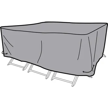 Zahradní stůl Ochranný kryt na zahradní stůl DKD Home Decor Stůl Černá Aluminium Tmavě šedá (200 x 130 x 60 cm)