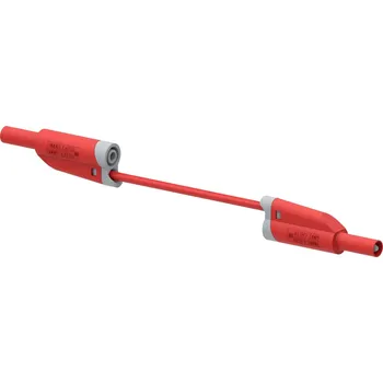 Měřicí kabel Electro PJP 2717-IEC-CD1-50R měřicí kabel lamelová zástrčka 4 mm lamelová zástrčka 4 mm 50 cm červená 1 ks