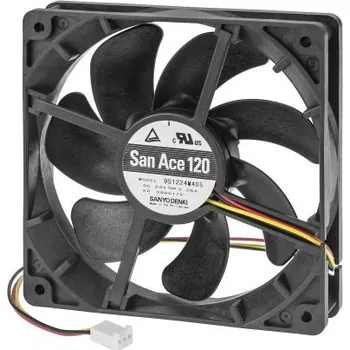 Počítačové chlazení Sanyo DenkiAxiální ventilátor 24 V DC DC, průtok vzduchu: 58.6cfm 1.44W60mA, 120 x 120 x 25mm