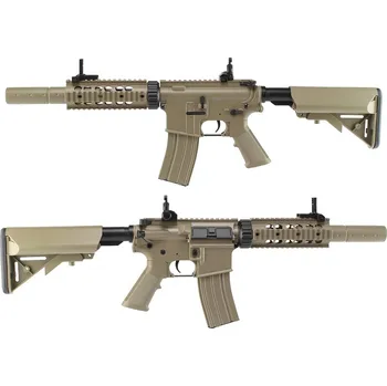 Airsoftová zbraň CYMA Airsoftová zbraň M4 RIS CQB s tlumičem (CM.513) - TAN