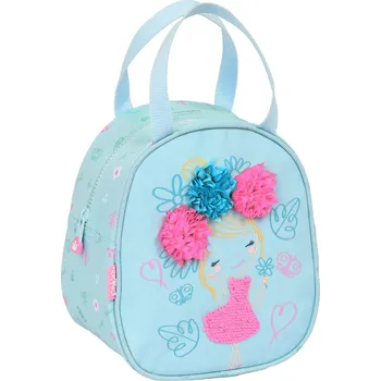 Lednice Termo box na svačinu Glow Lab Cute doll 19 x 22 x 14 cm Světle modrá