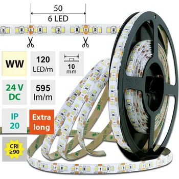LED osvětlení LED pásek 24V_ 7W 120SMD McLED WW IP20 595lm