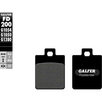 Brzdová destička BRZDOVÉ DESTIČKY POLOKOVOVÉ FD200G1054