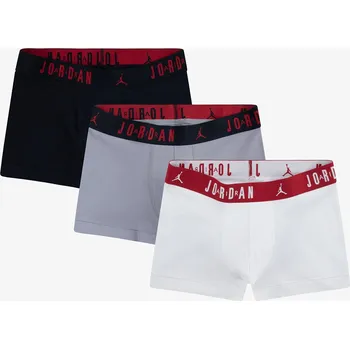 Boxerky Boxerky Jordan Mens Flight Cotton 3-Pack Trunk Black/ White XL