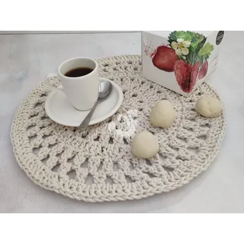 prostírání Háčkované prostírání krémové