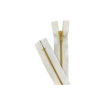 Zip kovový zip mosazný P6-Ms-016 cm-N-aret-bílý maloodběr