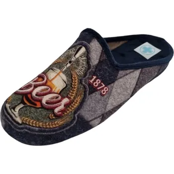 Pánské pantofle PÁNSKÉ PANTOFLE GEMA 5176 MODRÁ Barva: MODRÁ, Velikost: 44