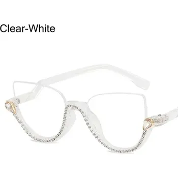 Luxusní dámské retro brýle | Ochrana před modrým světlem - Jasně-bílá