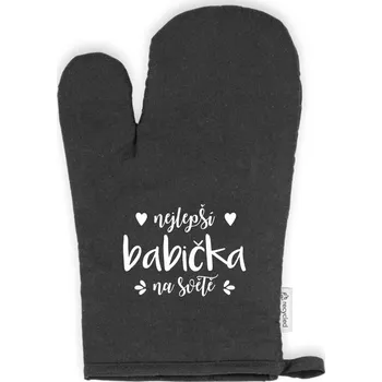 Chňapka Kuchyňská Chňapka - Nejlepší babička na světě Barva: Černá