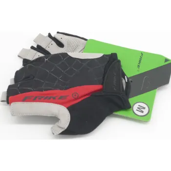 Cyklistické rukavice Cyklistické rukavice, Frike®, D1, černá červená, 2023 Velikost: L