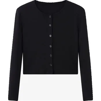 Dámský žebrovaný set Velikost: S, Barva (Varianta): Black Rib Cardigan