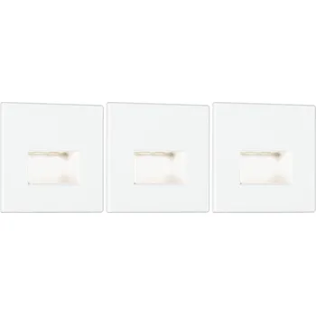Bodové svítidlo Paulmann 4064161230603 Edge Quadro eckig LED vestavné nástěnné svítidlo, LED, bílá (matná), sada 3 ks