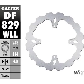 Brzdový kotouč BRZDOVÝ KOTOUČ S PEVNOU VLNOU DF829WLL