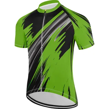 cyklistický dres Pánský cyklistiský dres, Frike®, C6, zeleno černá, 2023 Velikost: M