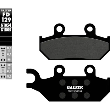 Brzdová destička BRZDOVÉ DESTIČKY POLOKOVOVÉ FD129G1054