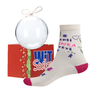 Pánské ponožky Nejlepší maminka ve vánoční kouli + krabička - velikost 39-42 (Velikost 39-42)