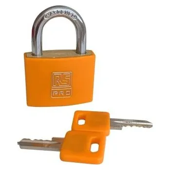 Visací zámek Ne Visací zámek stejné klíčování, Mosaz Vnitřní, venkovní 6mm třmen, Oranžová