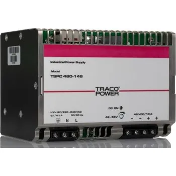 spínaný zdroj TRACOPOWER Napájecí zdroj pro montáž na lištu DIN Napájecí zdroj na lištu DIN, výstup: 48V dc, 10A, vstupní: 100