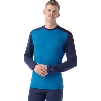 Oblečení a móda Pánské funkční triko Smartwool M Classic Thermal Merino Base Layer Crew Boxed Velikost: L / Barva: modrá/světle modrá