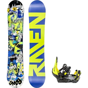 Sport Snowboard komplet Raven Bang junior + vázání S230 black/lime Velikost: 140 cm, Velikost vázání: S/M