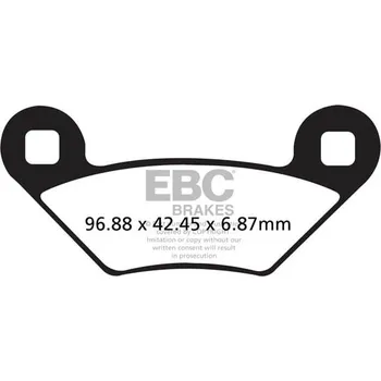 Autodíl BRZDOVÉ DESTIČKY CARBON TT DIRT POLARIS Sportsman 400 2011-2012