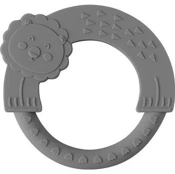 Hračka pro kojence Suavinex SAUVINEX INTERBABY | KOUSÁTKO silikonové KROUŽEK - šedé