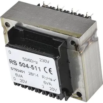 Transformátor Transformátor PCB, sekundární napětí: 20V ac, počet výstupů: 2 průchozí otvor 12VA