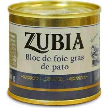paštika a pomazánka Zubia Patés Kachní Foie gras (bloc de Foie gras) 100 g