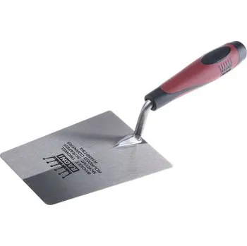 Zednická lžíce Spárovačka, dělka lopatky: 165 mm, Pohodlná měkká rukojeť Uhlíková ocel