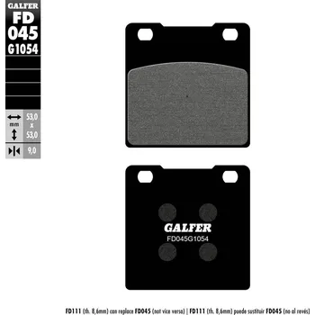 Brzdová destička BRZDOVÉ DESTIČKY POLOKOVOVÉ FD045G1054