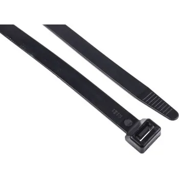 Stahovací páska Kabelová vázací páska Nedá se uvolnit 550mm 12,7 mm Černá Nylon 66 RS PRO