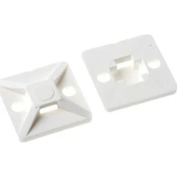 Organizace kabelů Držák kabelových stahovacích pásek pro 4.1mm široké pásky 19mm 19 mm barva Bílá Ne HellermannTyton