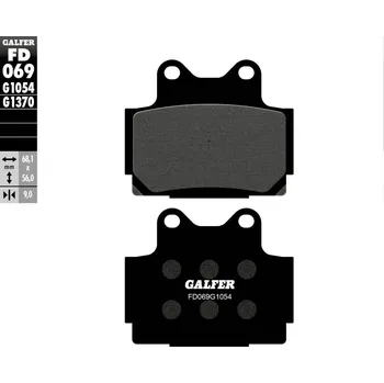 Brzdová destička BRZDOVÉ DESTIČKY POLOKOVOVÉ FD069G1054