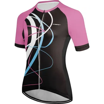 cyklistický dres Dámský cyklistický dres, Frike®, B5, černá růžová, 2023 Velikost: XL