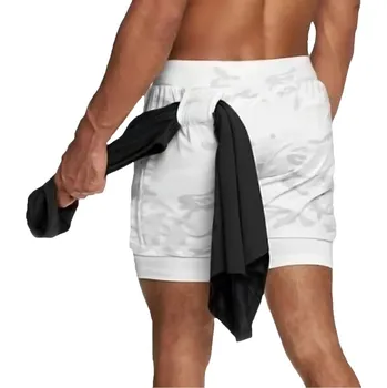 Pánské kraťasy Pánské šortky 2v1 Velikost: XL, Barva (Varianta): Camouflage white