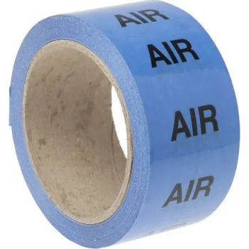 Lepicí páska Páska na značení potrubí Modrá, PP, vinyl, text: Air 50mm x 33m RS PRO