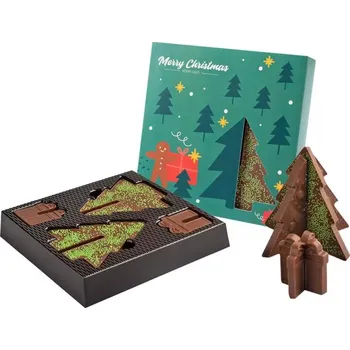 Čokoláda Čokoládové 3D puzzle - vánoční stromeček 90 g 100ks