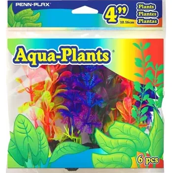 Dekorace do akvária Umělé rostliny 10,2cm mix 6ks sada (Umělé rostliny 10,2cm barevné 6ks sada)