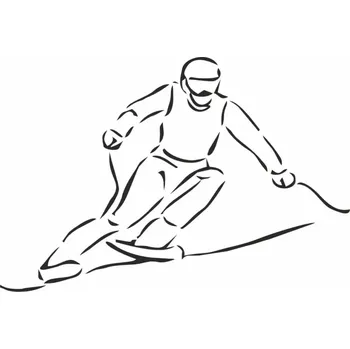 Obraz LYŽAŘ, pískování obrázku (Pískování obrázku na sklo z naší nabídky)