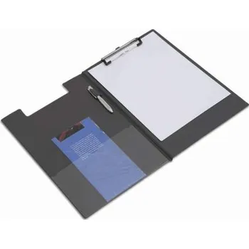 Papír pro tiskárny Psací podložka se sponou A4, kancelářský papír, PVC, Černá Rapesco