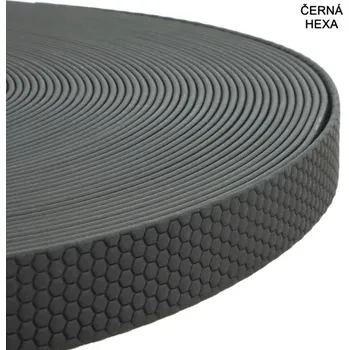 Vodítko pro psa Biothane Stopovačka 13 mm Hexa - černá Délka: 10 m