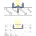 LED AL profil "PG" přisaz. 1m+plexi mat. McLED pro LED pásek max.14,4W/10mm **