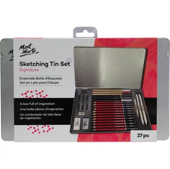Výtvarná sada MontMarte Kreativní sada na skicování č. 0031 - 27 ks - kovový box
