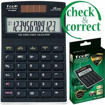 Kalkulačka Elektronická kalkulačka Toor 12místná kancelářská kalkulačka TR-2464C TOOR