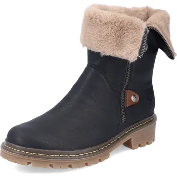 Dámská zimní obuv DÁMSKÉ KOTNÍKOVÉ BOTY RIEKER Y9582-00 ČERNÁ Barva: Černá, Velikost: 38