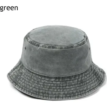 Klobouk Retro skládací letní bavlněný klobouk | Ochrana před sluncem - Zelená