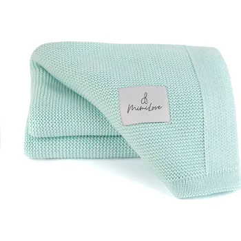 Mimilove Bambusová dečka 80 x 100 cm, mentolová