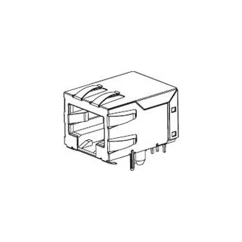 Síťový konektor Konektor RJ45 Cat5, Cat5e, pravoúhlý, Průchozí otvor, Samice, číslo řady: 44050, počet portů: 1